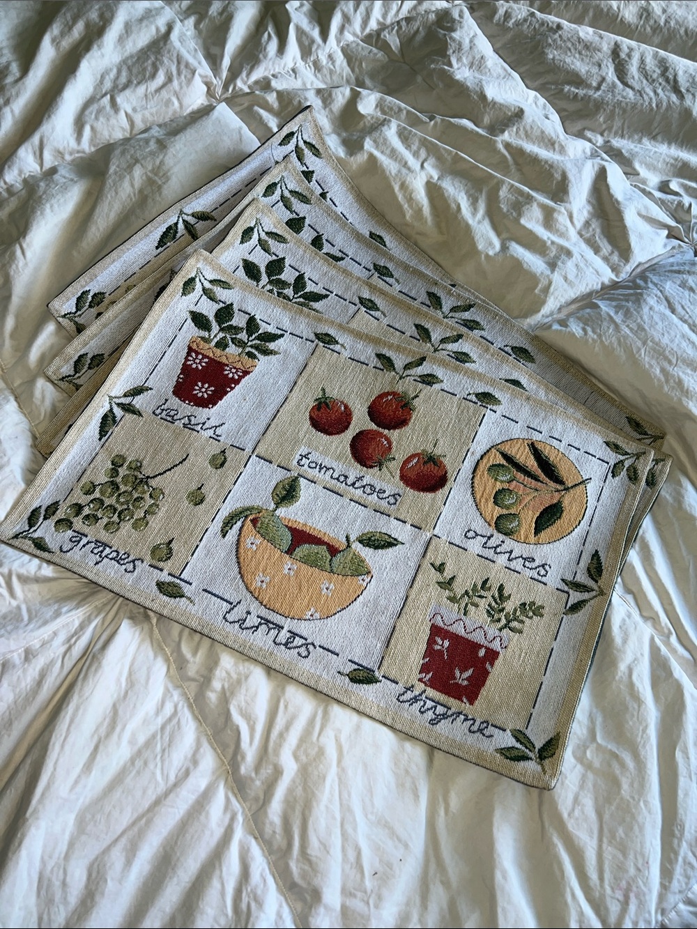 Decorative Herb & Fruit Placemat Set of 4